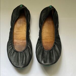 Tieks Black Leather Ballet Flats